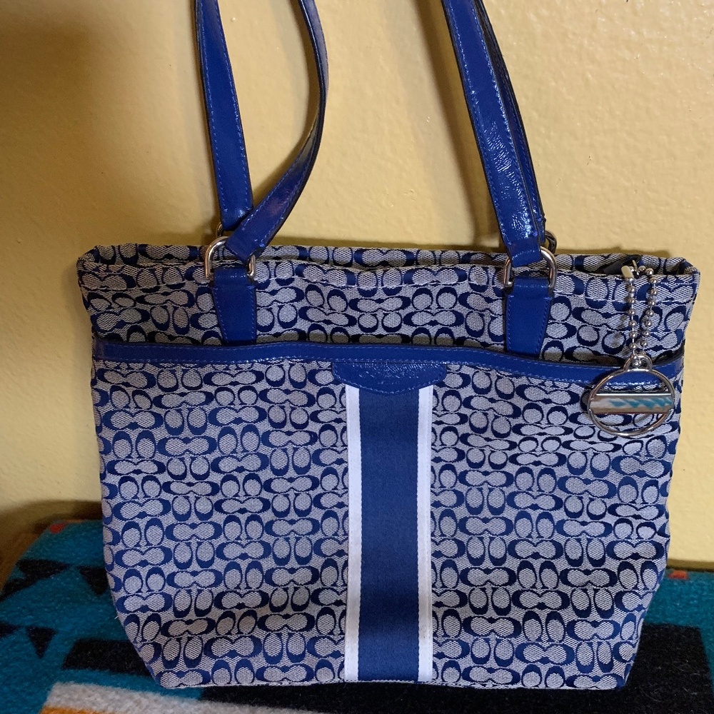 Coach Bag- blue- 10.5 x 14”